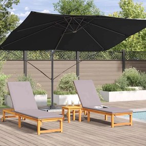 Guarda-Sol Cantilever Roma Preto 352x251x260 cm em Alumínio
