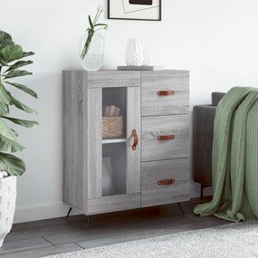 vidaXL Aparador 69,5x34x90 cm derivados de madeira cinzento sonoma