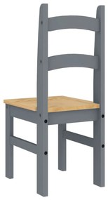 Cadeiras de jantar 2 pcs 40x46x99 cm pinho maciço cinzento