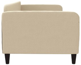 Sofá-cama 90x200 cm tecido cor creme