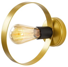 Aplique de Parede Halka – Dourado e Preto – 4 x 23 cm