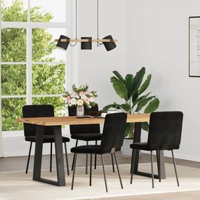 Cadeiras de jantar 4 pcs veludo preto