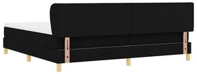 Cama Box Spring vidaXL com Colchão - Preto, 200x200 cm, Tecido