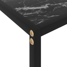 Mesa consola 100x35x75 cm vidro temperado preto