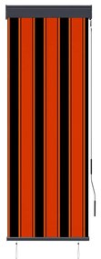 Estore de rolo para exterior 60x250 cm laranja e castanho