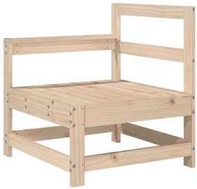 7 pcs conjunto de sofás para jardim madeira de pinho maciça