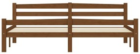 Estrutura de cama 180x200 cm pinho maciço castanho mel