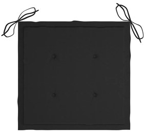 Cadeiras de jardim 6 pcs c/ almofadões madeira de teca maciça
