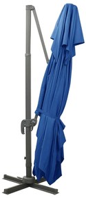 Guarda-sol jardim cantilever toldo duplo 400x300 cm azul-ciano