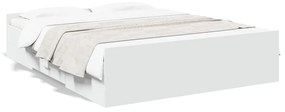 vidaXL Estrutura de cama c/ gavetas 150x200cm derivados madeira branco