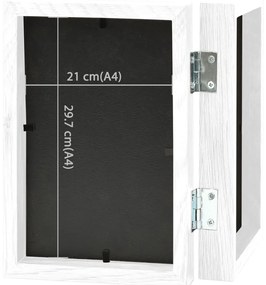 Moldura com duas dobras 2x(21x29,7 cm) branco