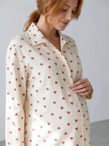 Pijama de gravidez e amamentação cru