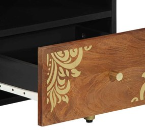 Mesa de Café 80x54x40 cm Madeira Sólida de Mangueira
