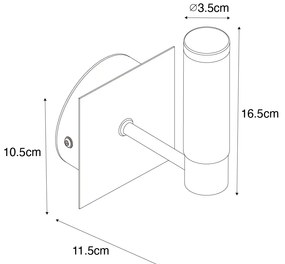 Candeeiro de parede moderno para casa de banho cromado IP44 - Bath Moderno