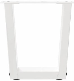 Pés para mesa de centro em V, 2 peças, branco, 40x(30-31,3) cm, aço