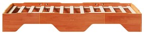 Cama sem colchão empilháveis 90x190 cm madeira castanho-mel