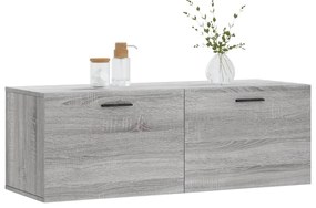 Armário parede 100x36,5x35 cm derivados de madeira cinza sonoma