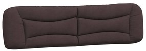 Estrutura de cama sem colchão 200x200 cm tecido castanho-escuro