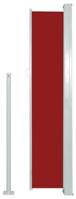 Toldo lateral retrátil 160 x 500 cm vermelho