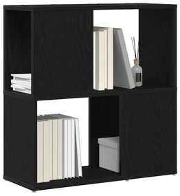 Estante VidaXL Preta Carvalho 60x24x63 cm em Madeira de Engenharia
