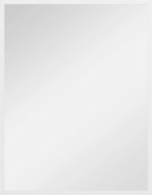 Espelho de Parede Decorativo 70x90 cm Espelho Retangular Espelho de Sala com 4 Ganchos Metálicos Estilo Moderno Branco