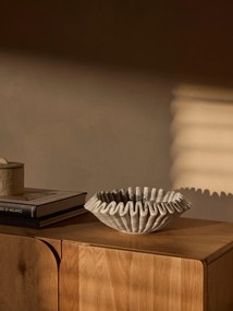 Taça decorativa artesanal em mármore Santorini, Ø 31 cm