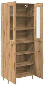 Highboard Artesanal de Carvalho 69.5x34x180 cm Madeira engenheirada