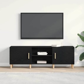 Suporte para TV vidaXL - Carvalho Preto, 150x30x50 cm, Feito de Madeir