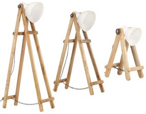 Candeeiros de chão 3 pcs E27 mangueira maciça branco
