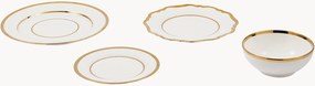 Conjunto de loiça em porcelana Golden, 1 pessoa, conjunto de 4