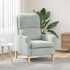 vidaXL Poltrona Cinza Claro Cinzento-claro Standard