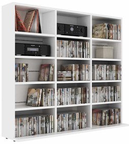 Armário para CD 100x23x89,5 cm derivados de madeira branco