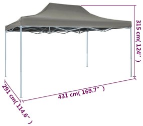 Tenda pop-up dobrável 3x4,5 m antracite