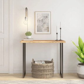 vidaXL Tampo de mesa retangular borda viva 90x40x2,5 cm acácia maciça