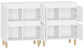 Aparadores 2 pcs 60x35x70 cm derivados de madeira branco