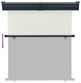 Toldo lateral para varanda 175x250 cm creme