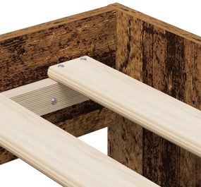 Cama com Armazenamento Madeira Velha 90x190 cm