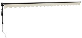 Toldo retrátil automático 5x3 m cor creme