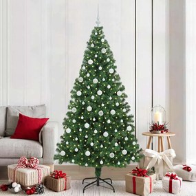 vidaXL Árvore de Natal Artificial Verde 210 cm PVC, Aço e Plástico