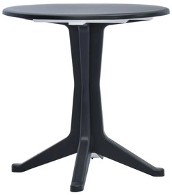 45619 vidaXL Mesa de jardim 70 cm plástico antracite