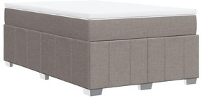Cama com molas/colchão 120x200 cm tecido castanho-acinzentado