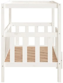 Cama para cães 105,5x83,5x100 cm madeira de pinho maciça branco