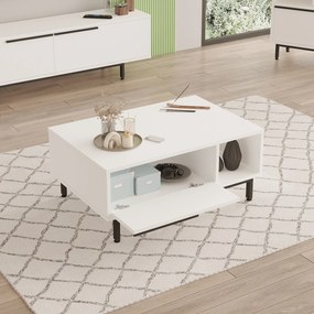 Mesa de Centro ON2 – Branco – 90 cm x 37,6 cm x 60 cm