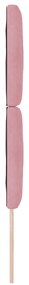 Cabeceira de Veludo Rosa da vidaXL com Padrão de Diamante - 80 cm, Cab