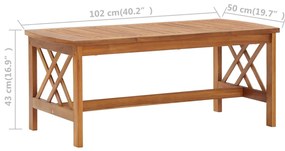 2 pcs conjunto lounge de jardim madeira de acácia maciça