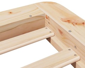 Cama sem colchão 75x190 cm madeira de pinho maciça