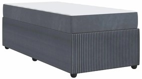 Estrutura de cama com colchão Cinzento escuro 90 x 190 cm