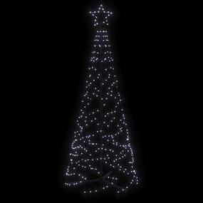 Árvore de Natal em cone 200 luzes LED 70x180 cm branco frio