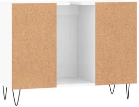 Armário WC 80x33x60 cm derivados de madeira branco brilhante