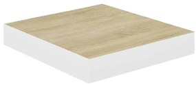 Prateleiras de parede 4 pcs 23x23,5x3,8cm MDF carvalho e branco